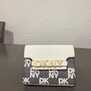 DKNY Black and White Logo Wallet